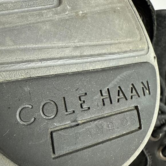 Cole Haan Grand OS Men's Black Suede Leather Cap Toe Waterproof Lace Up Boots 8 - Picture 6 of 8